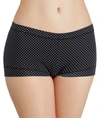 Maidenform Dream Cotton Boyshort In Black Dot Print