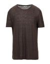 Paolo Pecora T-shirts In Dark Brown