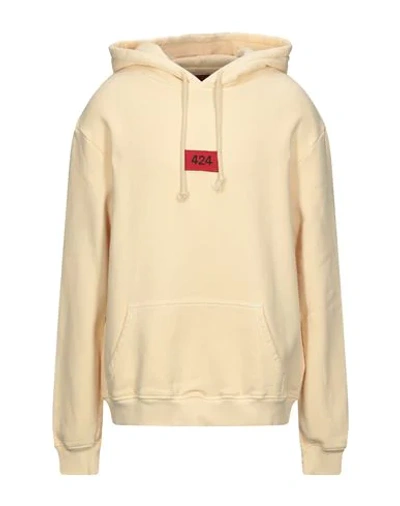 424 Fourtwofour Sweatshirts In Beige