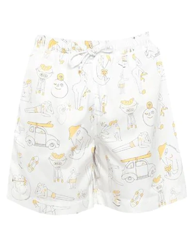 Band Of Outsiders Swim Trunks In White