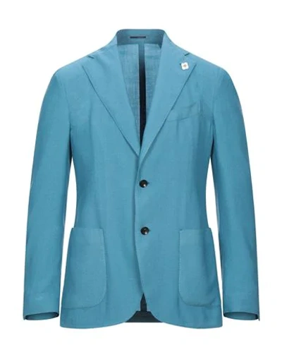Lardini Suit Jackets In Azure