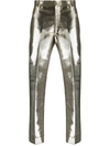 ALEXANDER MCQUEEN METALLIC TAILORED TROUSERS