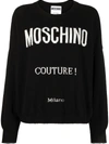 MOSCHINO INTARSIA-KNIT LOGO JUMPER