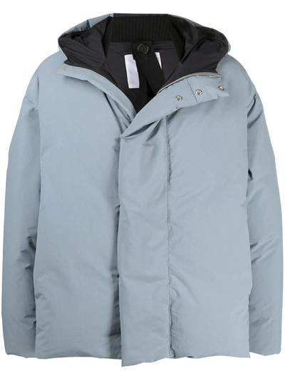 Oamc Lithium Hooded Down Jacket In Blue