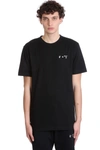 OFF-WHITE OW LOGO T-SHIRT IN BLACK COTTON,OMAA027R21JER0011001