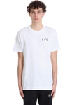 OFF-WHITE OW LOGO T-SHIRT IN WHITE COTTON,OMAA027R21JER0010110