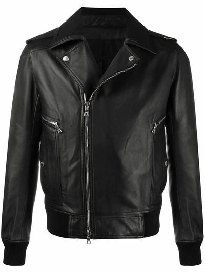 Balmain Leather Perfecto In Black