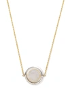 AKANSHA SETHI 14KT YELLOW GOLD DIAMOND REVERSIBLE CLOUD NECKLACE