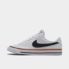 Nike Big Kids' Court Legacy Casual Shoes In White/black/desert Ochre/gum Light Brown