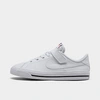 Nike Little Kids' Court Legacy Casual Shoes In White/white/black