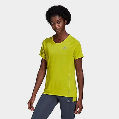 Adidas Originals Adidas Women's Runner T-shirt In Acid Yellow