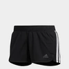 Adidas Originals Adidas Training Plus 3 Stripe Pacer Shorts In Black In Black/white