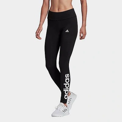 Adidas Originals Women's Adidas Essentials High-waisted Logo Leggings (plus Size) In Black/white