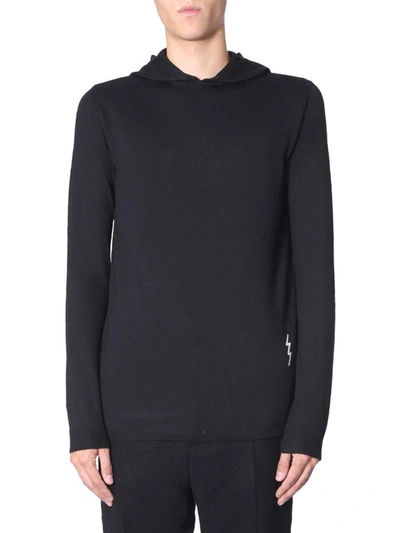 Rick Owens Hooded Sweater - Atterley In Black