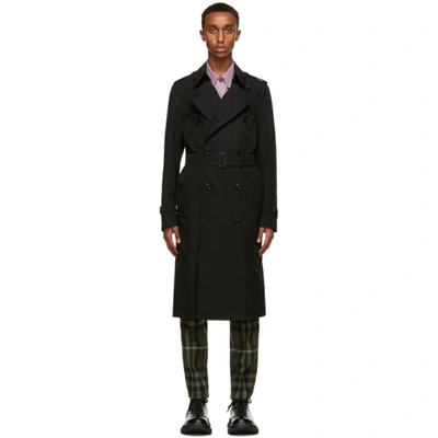 Burberry Black Chelsea Heritage Long Trench Coat