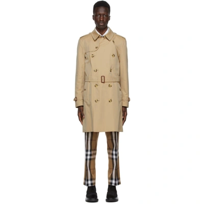 Burberry The Mid-length Kensington Heritage Trench Coat In Beige