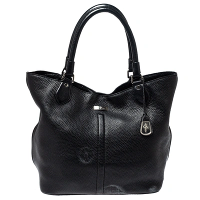 Pre-owned Cole Haan Black Grained Soft Leather Tote