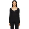 Off-white Ribbed-knit Stretch-cotton Bodysuit In Black