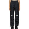 OFF-WHITE BLACK LOGO PATCH TROUSERS