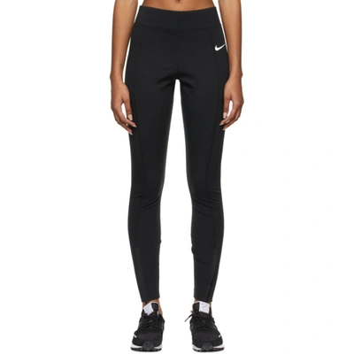 Nike Black Fleece Sportswear Club Lounge Pants In Black/white