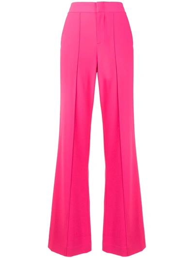 Alice And Olivia Women's Dylan High-rise Wide-leg Trousers In Wild Pink