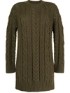 ALICE AND OLIVIA LENNIE CABLE-KNIT DRESS