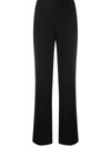 P.a.r.o.s.h High-waisted Wide-leg Trousers In Black