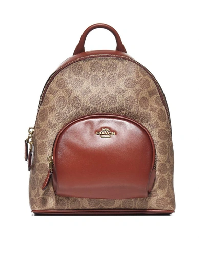 Coach Brand-print Coated Canvas Backpack In Multi