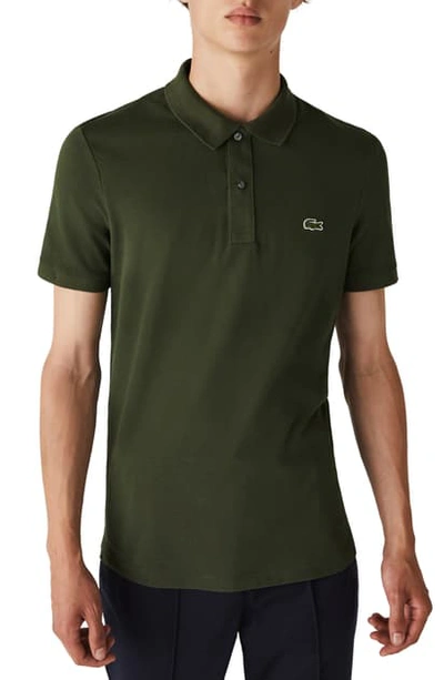 Lacoste Slim Fit Pique Polo In Baobab