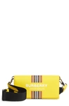 BURBERRY OLLIE ICON STRIPE LEATHER CROSSBODY WALLET,8036653