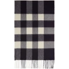 BURBERRY NAVY CASHMERE MEGA CHECK SCARF