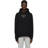 BURBERRY BLACK WINTON GLOBESTAR HOODIE