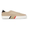 BURBERRY BEIGE BIO-BASED STRIPED SOLE SNEAKERS