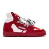OFF-WHITE WHITE & RED OFF COURT 3.0 HIGH-TOP SNEAKERS