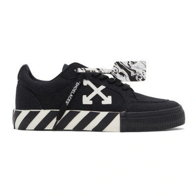 Off-white Black Vulcanized Low Sneakers In Black,white