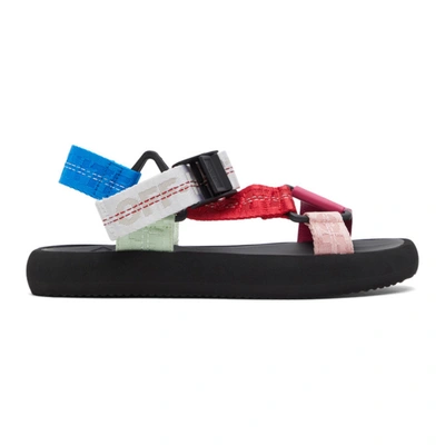 Off-white Flatform Treck Sandals In Multicolor