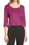 HUGO BOSS SCOOP NECK STRETCH JERSEY TOP,5025900111200