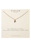 NASHELLE NASHELLE INITIAL CHARM NECKLACE,HBC24.F.G