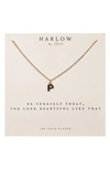 NASHELLE NASHELLE INITIAL CHARM NECKLACE,HBC24.P.G