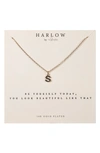 NASHELLE INITIAL CHARM NECKLACE,HBC24.S.G