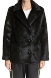 STAND STUDIO ANNABELLE DOUBLE BREASTED FAUX FUR JACKET,61289-9150