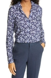 L AGENCE HOLLY FLORAL BUTTON-UP BLOUSE,40223BTF