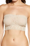 Hanky Panky Signature Stretch-lace Soft-cup Bandeau Bra In Chai