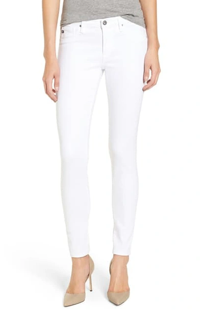 Ag 'the Legging' Ankle Jeans In White Frayed
