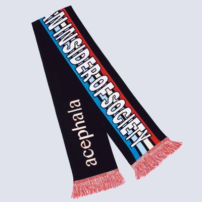 Acephala  Black Slogan Scarf