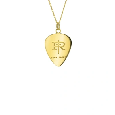 True Rocks 18 Carat Gold-plated Mini Plectrum Pendant