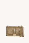Rebecca Minkoff Love Chevron Quilted Leather Crossbody Bag In Military