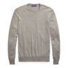 Ralph Lauren Cashmere Crewneck Sweater In Light Grey Heather
