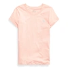 Polo Ralph Lauren Kids' Cotton Jersey Tee In Deco Coral/french Blue