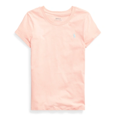 Polo Ralph Lauren Cotton Jersey Tee In Deco Coral/french Blue